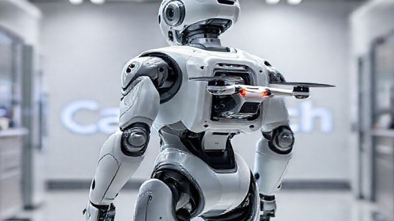 AI Caltech’s Humanoid Robot Launches a Drone from Its Own Backpack: A shape-shifting duo that switches between driving and flight hints at autonomous rescue teams of the future
