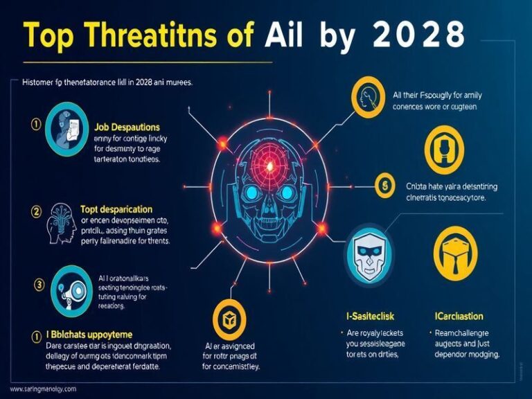 Read more about the article AI’s Biggest Threats by 2028: Analyzing the Top Concerns Surrounding Artificial Intelligence’s Impact on Society