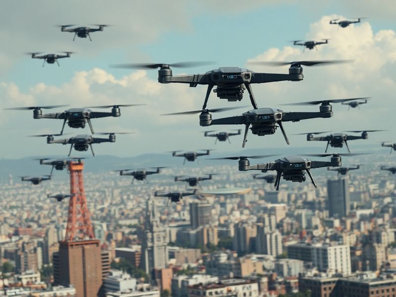 AI Robot Swarms and AI in Military Training: China's advancements in using drone swarms and robotic units for urban combat simulations.
