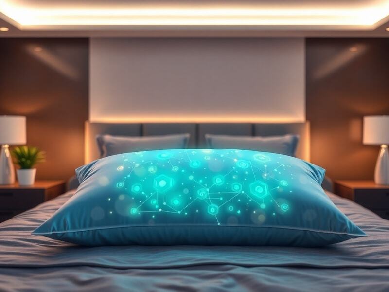 AI Transforming Sleep: The AI-Enabled Pillow: Explore how a smart air pillow adapts to your breathing patterns to enhance sleep quality.