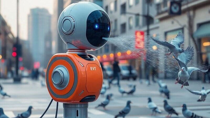 AI AI-Powered Pest Control: A Water Gun for Pigeons: Examining the ethical implications of using AI in wildlife management.