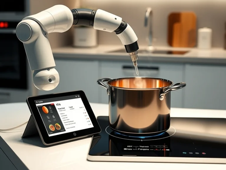 AI AI in the Kitchen: The Rise of Intelligent Cooking Assistants: How AI chefs are transforming meal preparation by autonomously managing cooking processes.
