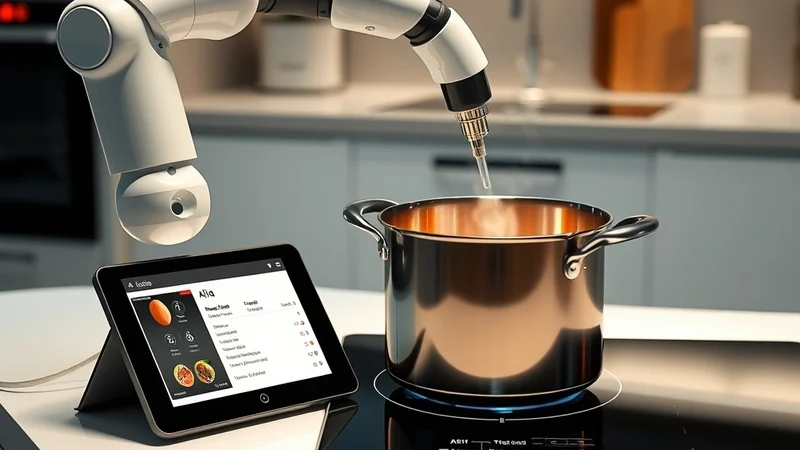 AI AI in the Kitchen: The Rise of Intelligent Cooking Assistants: How AI chefs are transforming meal preparation by autonomously managing cooking processes.